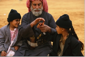 Saudi Bedouin with children